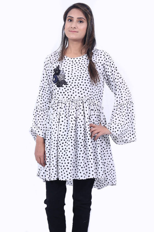 Ellena - Polka Dots Goergette Dress