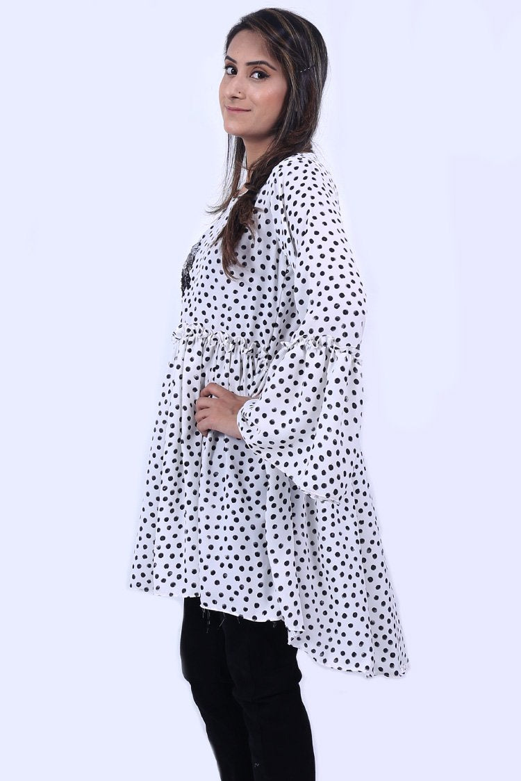 Ellena - Polka Dots Goergette Dress