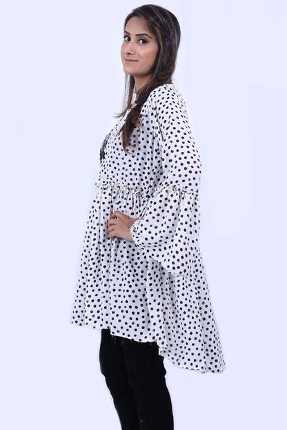 Ellena - Polka Dots Goergette Dress