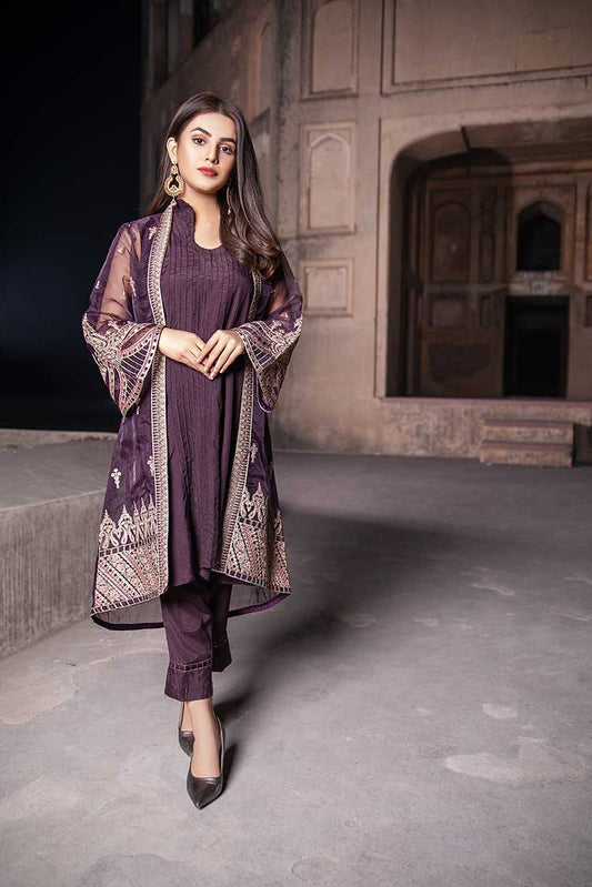 Ellena - 3-PC Stitched Organza Suit