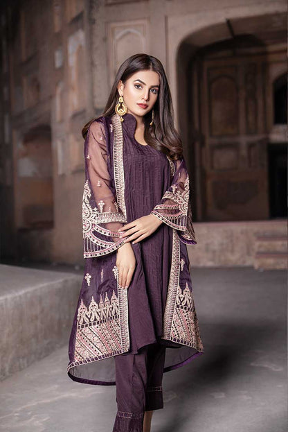 Ellena - 3-PC Stitched Organza Suit