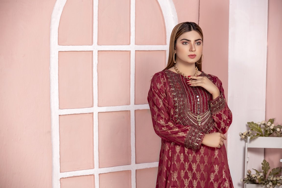 Ellena - 1-PC Stitched Jacquard Kurti