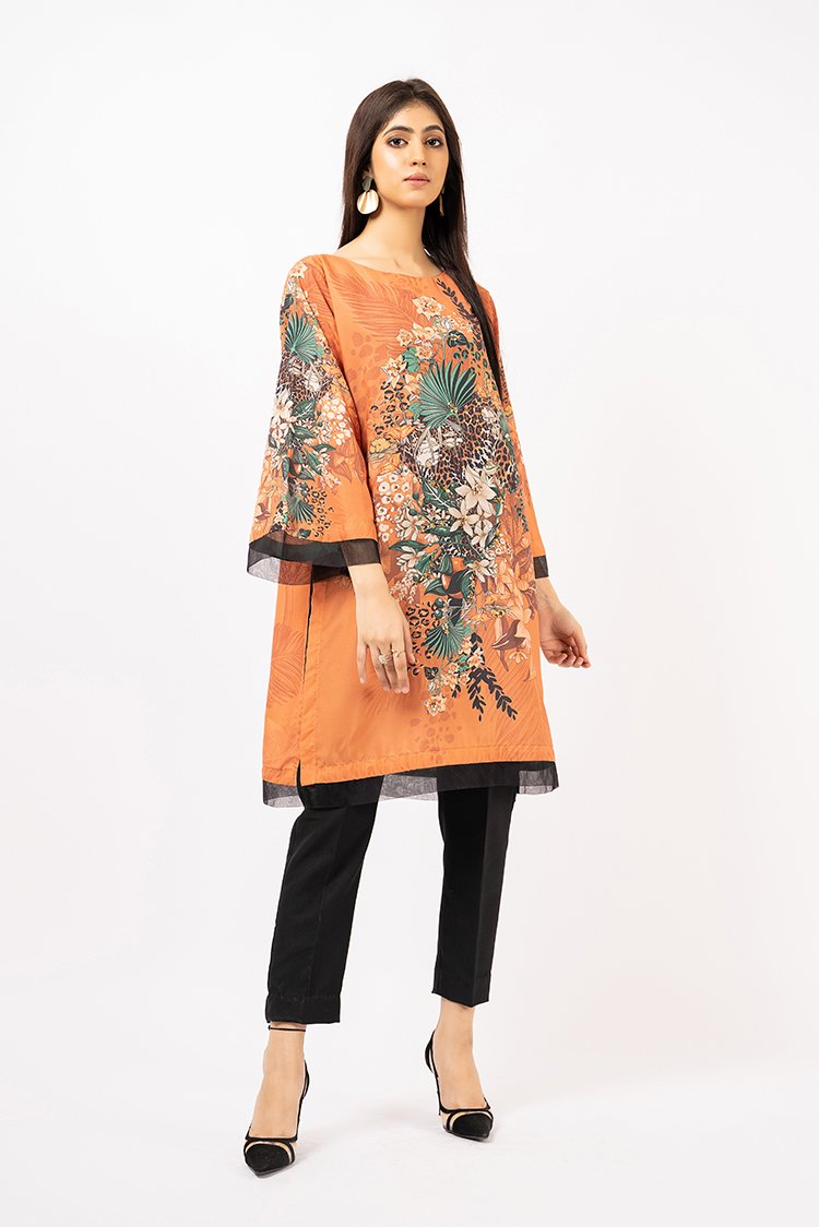 Ellena - 1-PC Stitched Soft Crepe Shirt