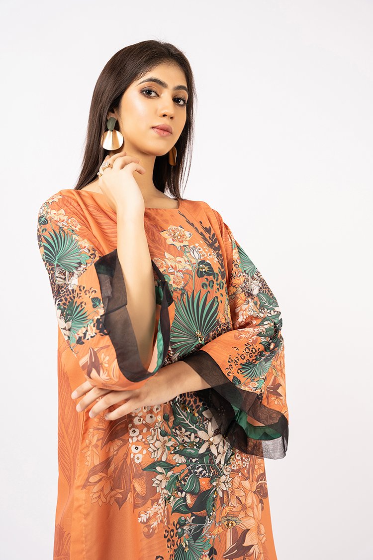 Ellena - 1-PC Stitched Soft Crepe Shirt