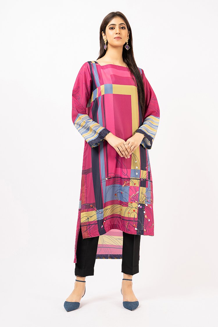 Ellena - 1-PC Stitched Soft Crepe Shirt