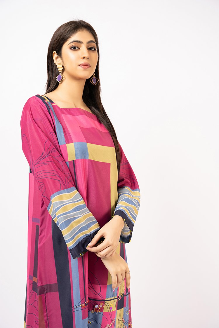 Ellena - 1-PC Stitched Soft Crepe Shirt