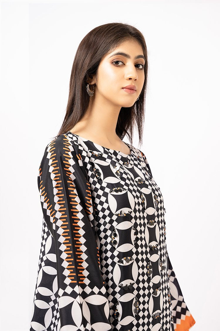 Ellena - 1-PC Stitched Soft Crepe Shirt