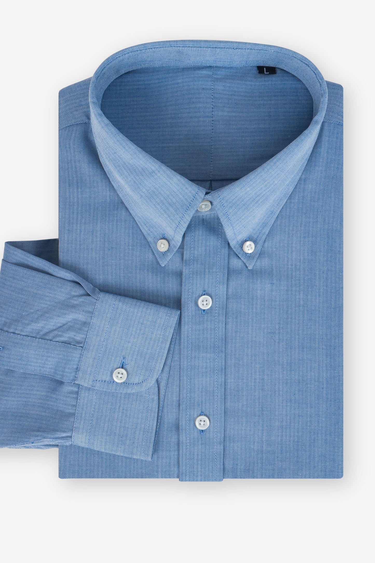 Casual Luxe Blue Button-Down Shirt with Thin Stripes