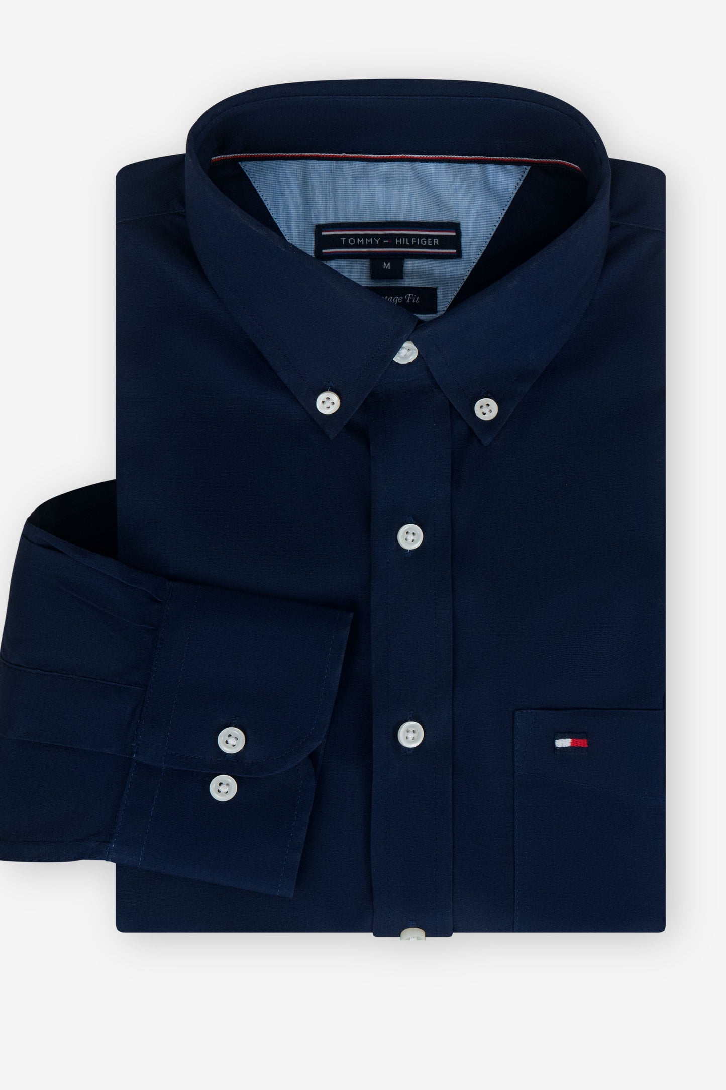 Casual Navy Button-Down Shirt