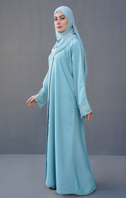 Hareer - Laurel Sky FRONT OPEN ABAYA