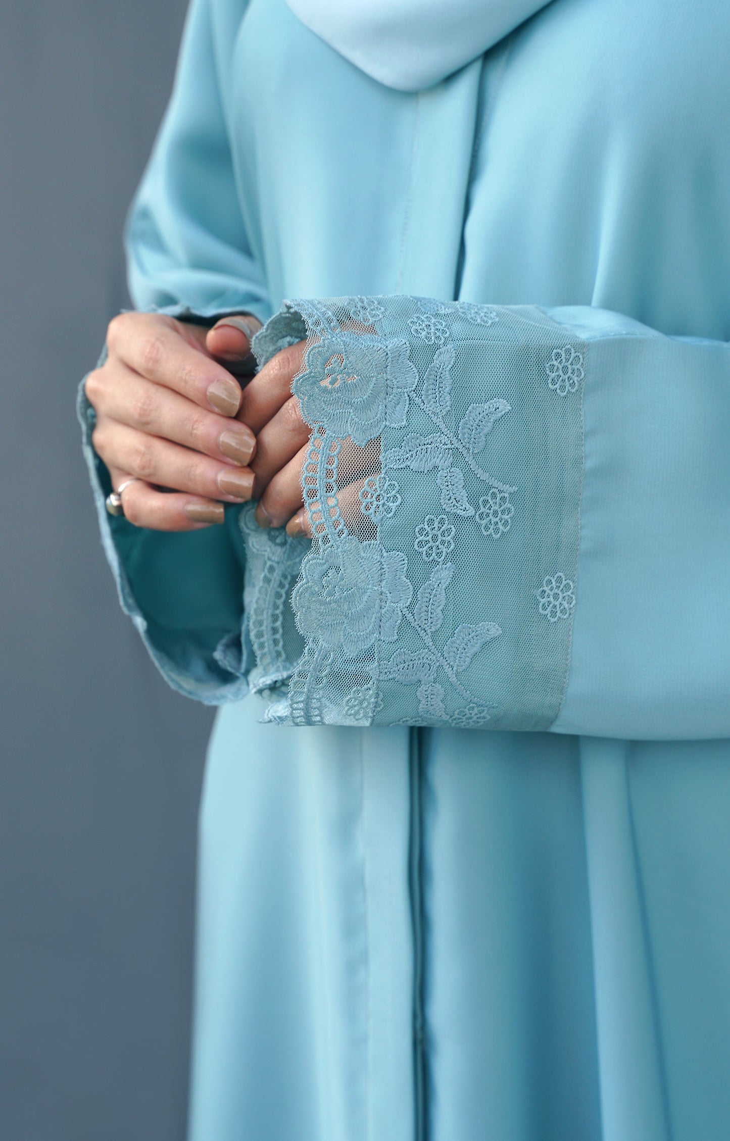 Hareer - Laurel Sky FRONT OPEN ABAYA