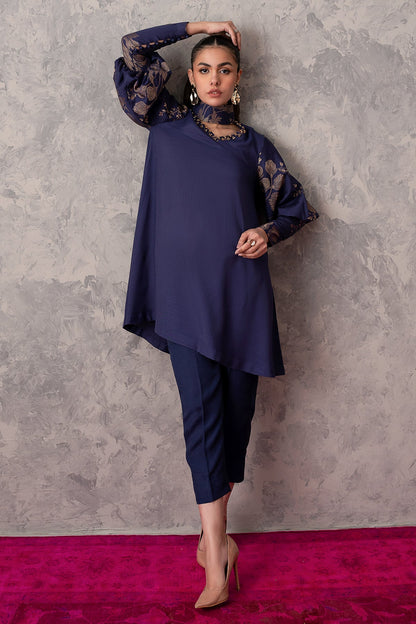 Charizma - 2-PC Printed Raw-Silk Shirt with Trouser CMA-3-275