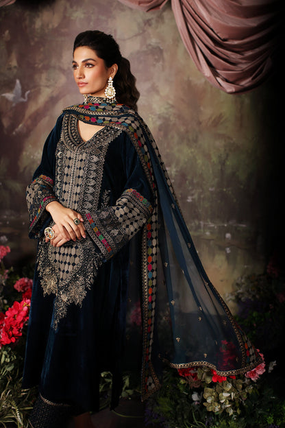 Charizma - 3 Pc Unstitched Embroidered Velvet With Embroidered Chiffon Dupatta CVT3-05