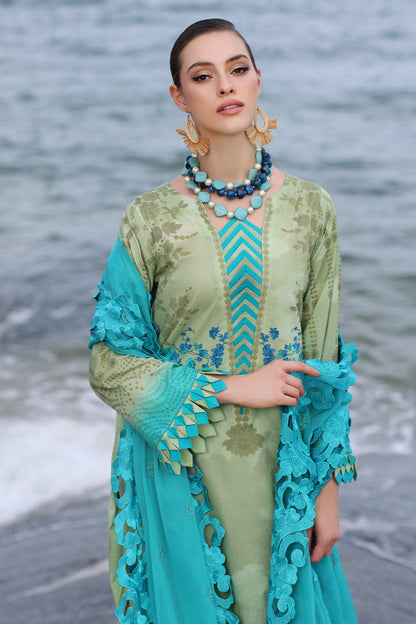 Charizma - 3-PC Unstitched Printed Lawn Shirt with Embroidered Dupatta and Trouser PM4-07