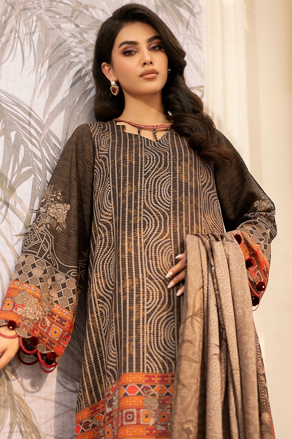 Charizma - 3-Pc Charizma Unstitched Linen Slub with Printed Wool Shawl CPW3-22