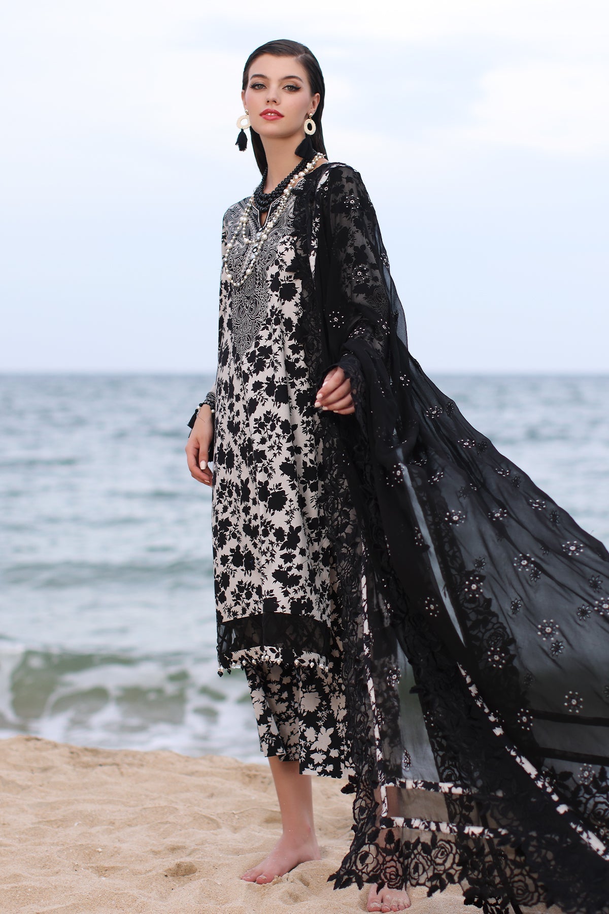 Charizma - 3-PC Unstitched Printed Lawn Shirt with Embroidered Dupatta and Trouser PM4-01