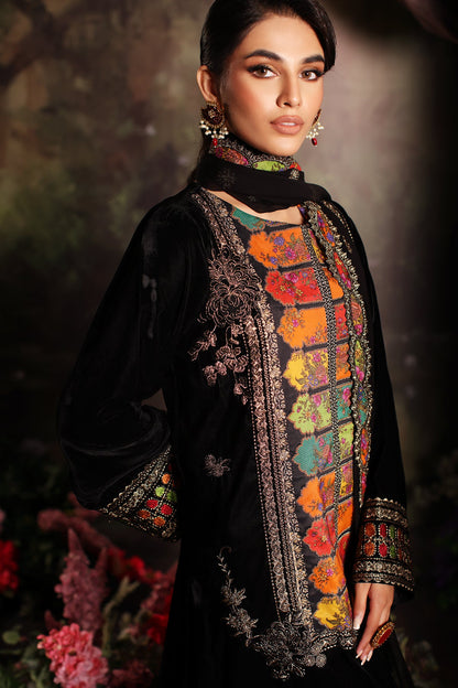 Charizma - 3 Pc Unstitched Embroidered Velvet With Embroidered Chiffon Dupatta CVT3-04