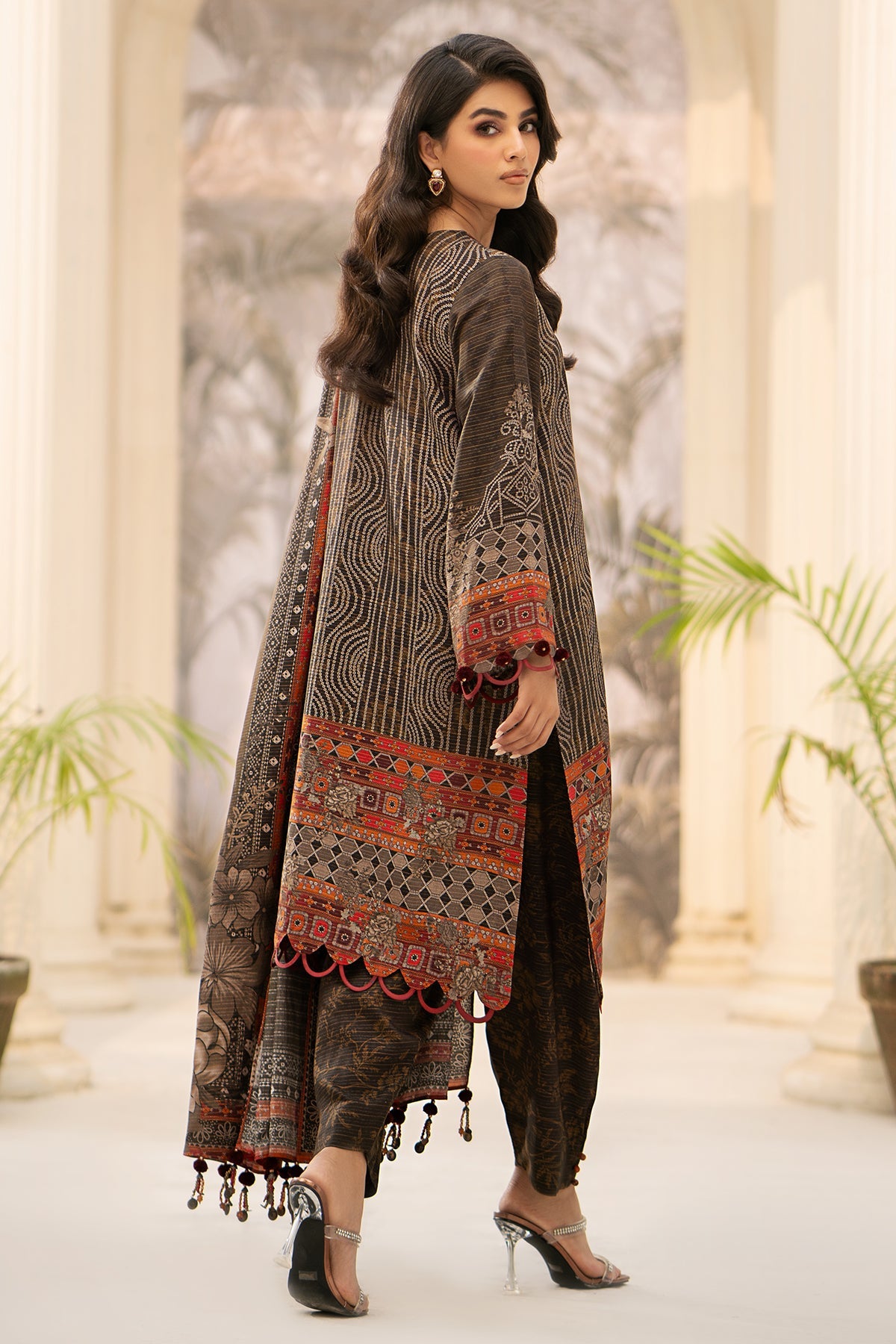 Charizma - 3-Pc Charizma Unstitched Linen Slub with Printed Wool Shawl CPW3-22