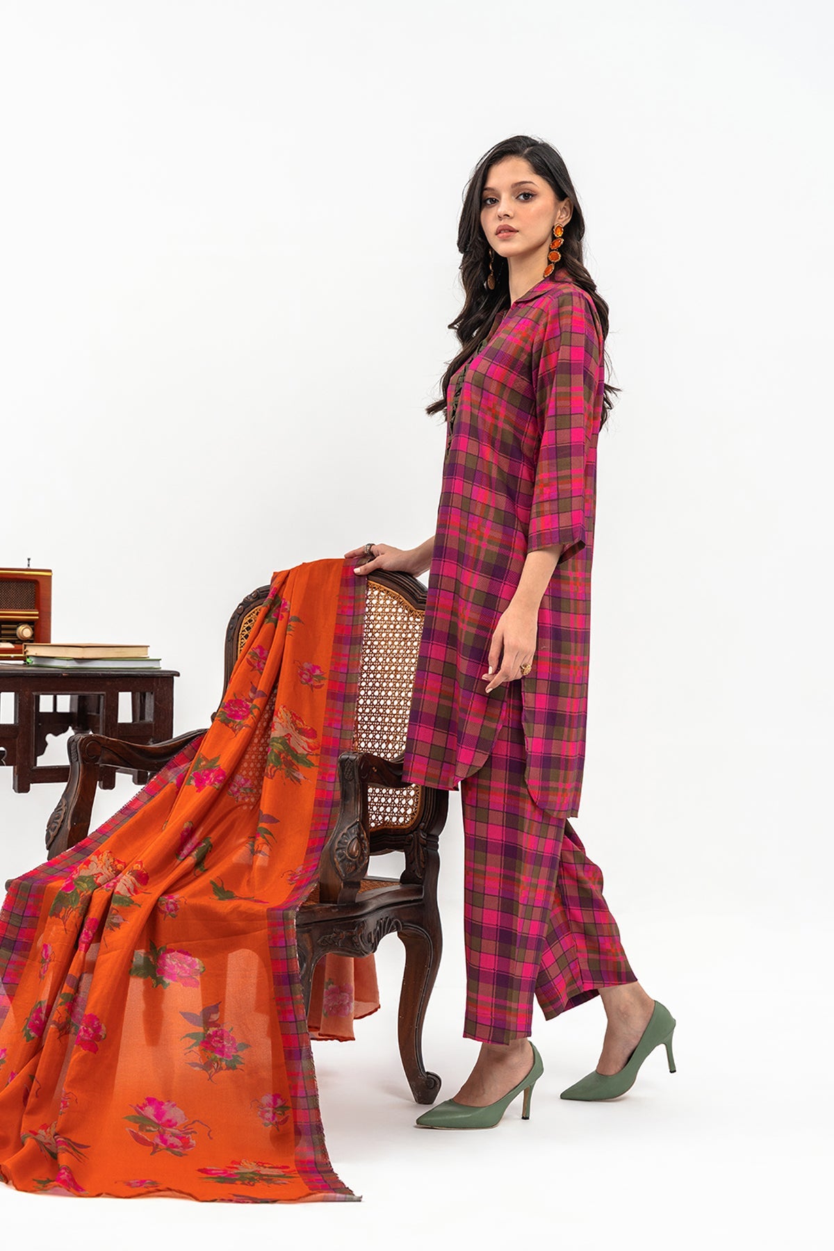 Charizma - 3-PC Printed Staple Shirt with Staple Dupatta Shawl and Trouser CPM-3-270