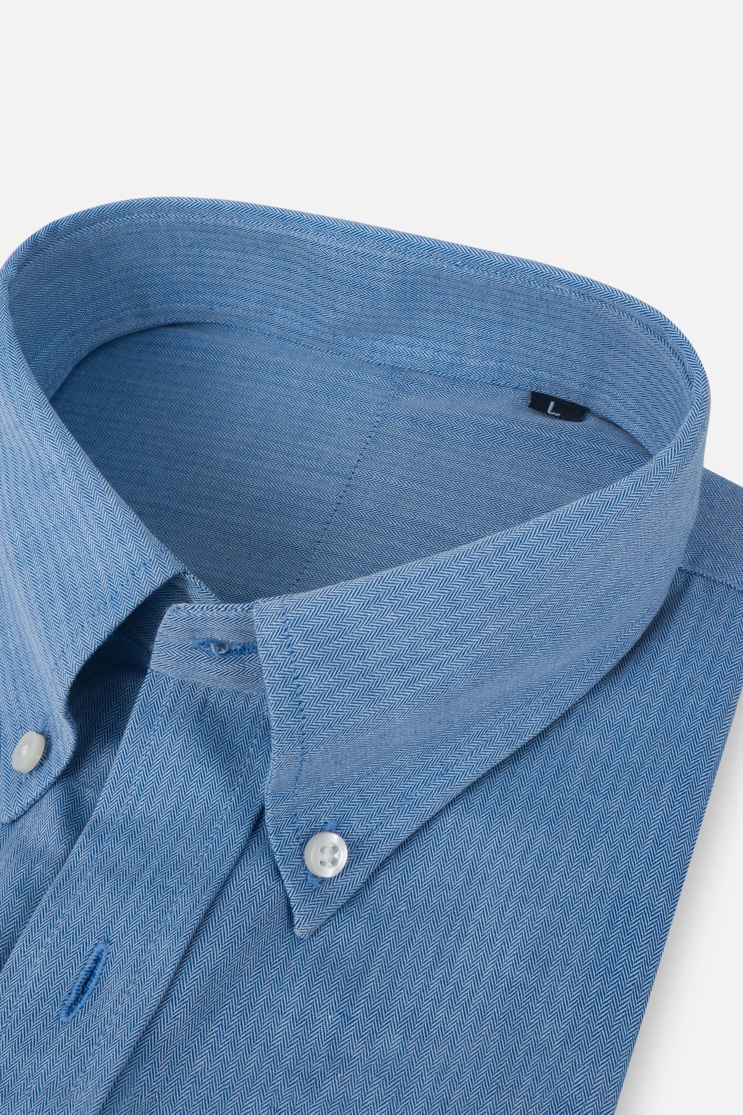 Casual Luxe Blue Button-Down Shirt with Thin Stripes