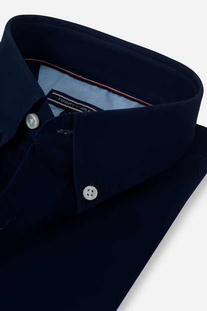 Casual Navy Button-Down Shirt