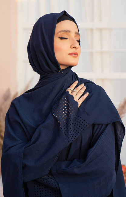 Hareer - BLUE MUSE FRONT OPEN ABAYA