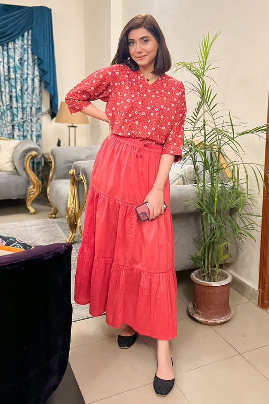 Celina - Printed Khaddar Kurti - D31