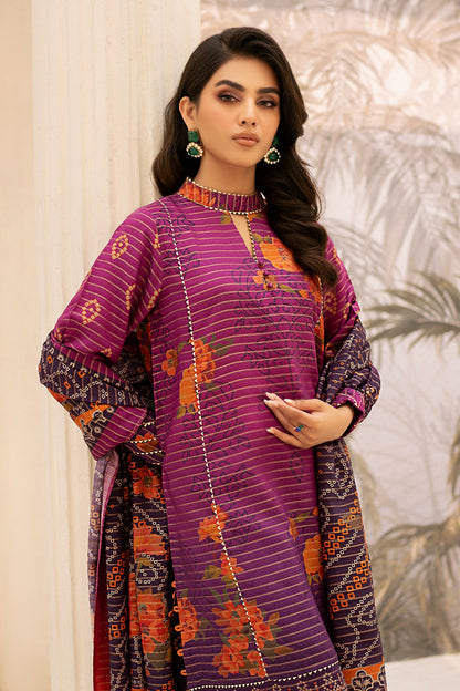 Charizma - 3-Pc Charizma Unstitched Linen Slub with Printed Wool Shawl CPW3-24