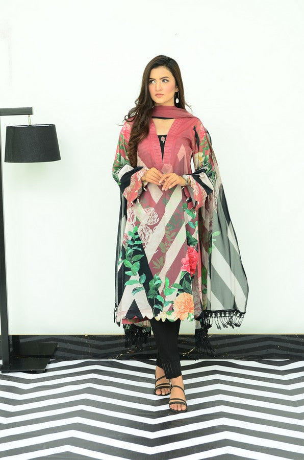 Ellena - 3-PC Unstitched Lawn