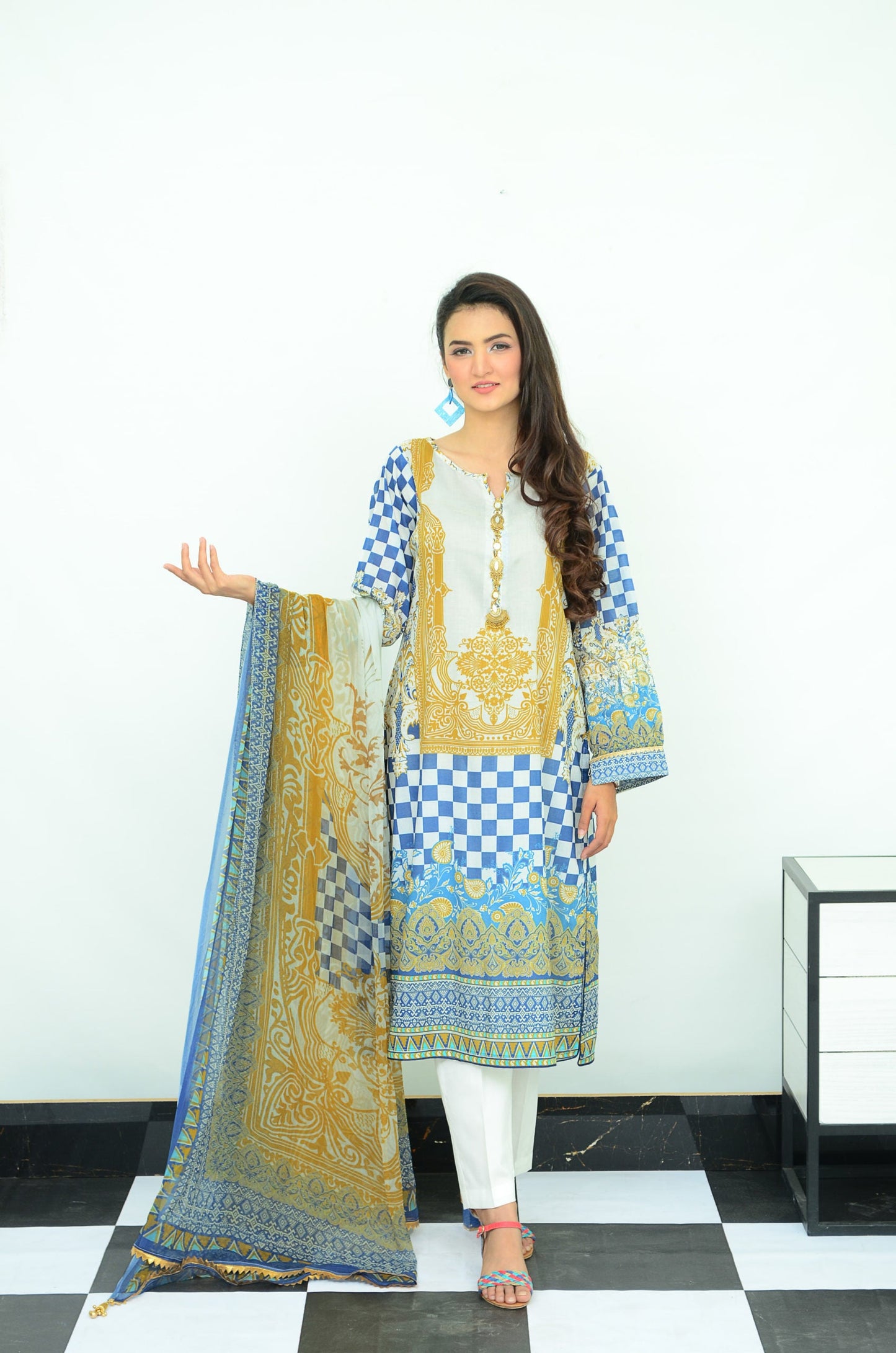 Ellena - 3-PC Unstitched Lawn