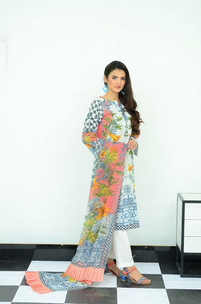 Ellena - 3-PC Unstitched Lawn