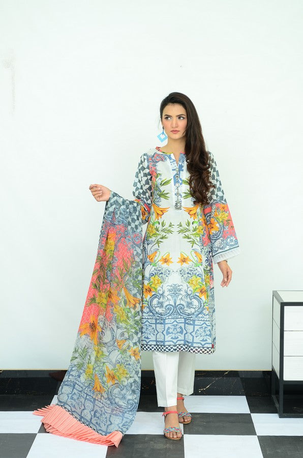 Ellena - 3-PC Unstitched Lawn