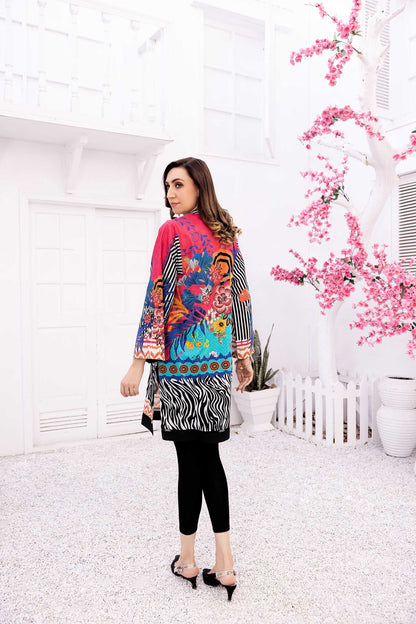 Adan's Libas - Bloom Fins - Digital Printed Stitched Lawn Kurti