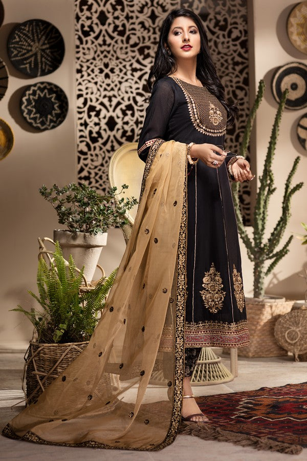 Ellena - 3-PC Stitched Paper Cotton Suit