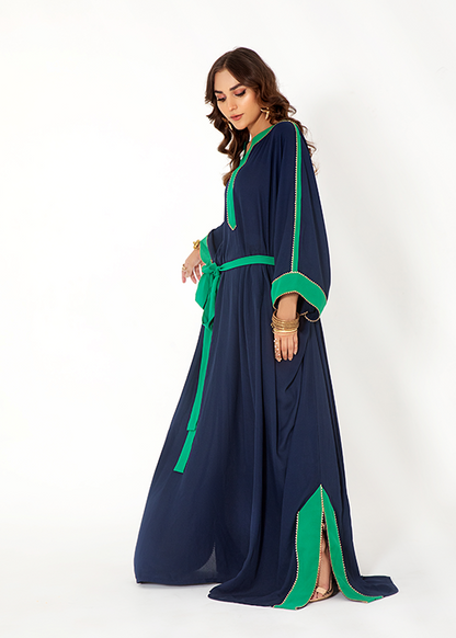 Dure Shahwar - Midnight Sky - Navy Blue Kaftan