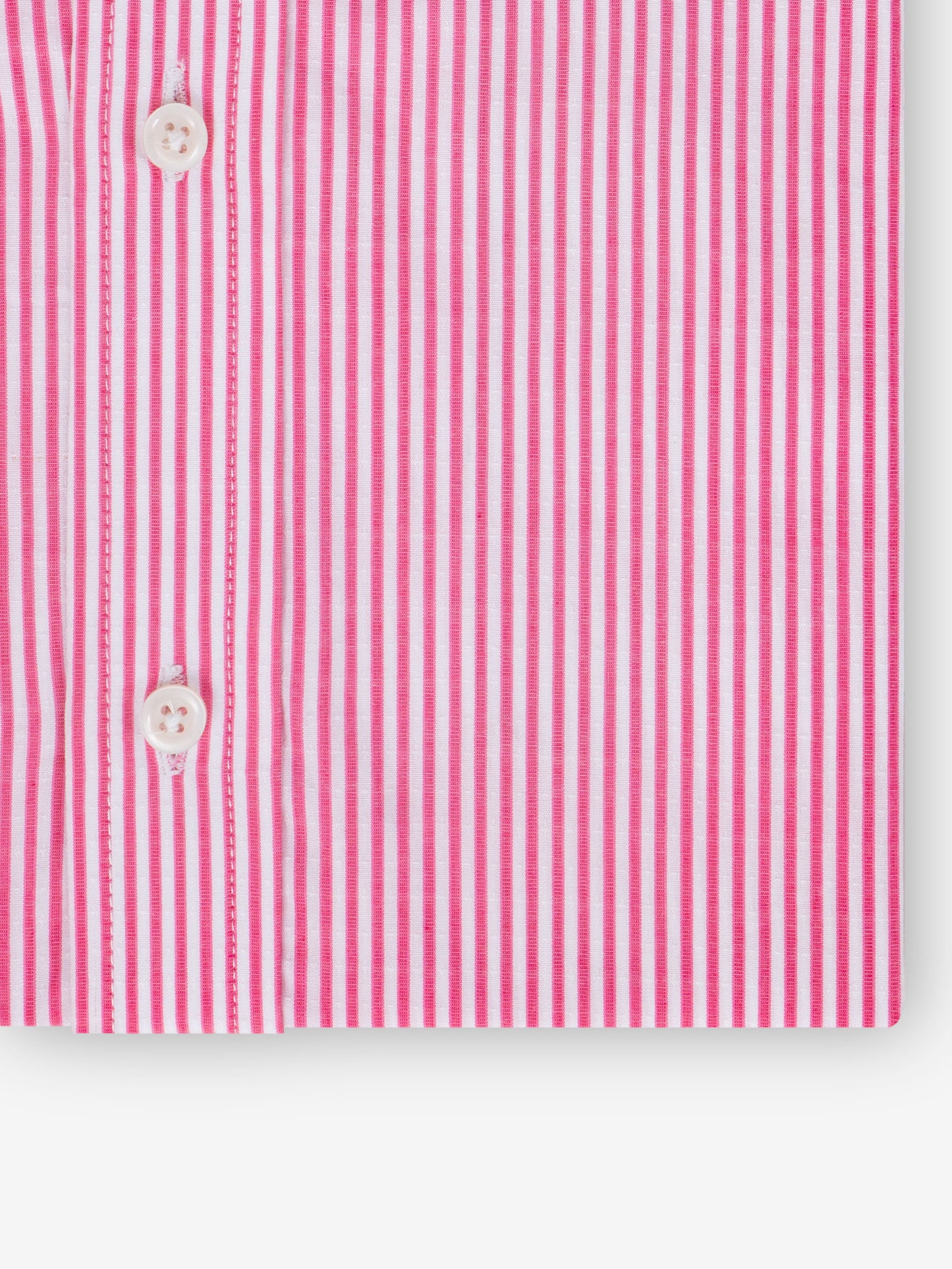 Casual Luxe Pink Striped Button-Down Shirt