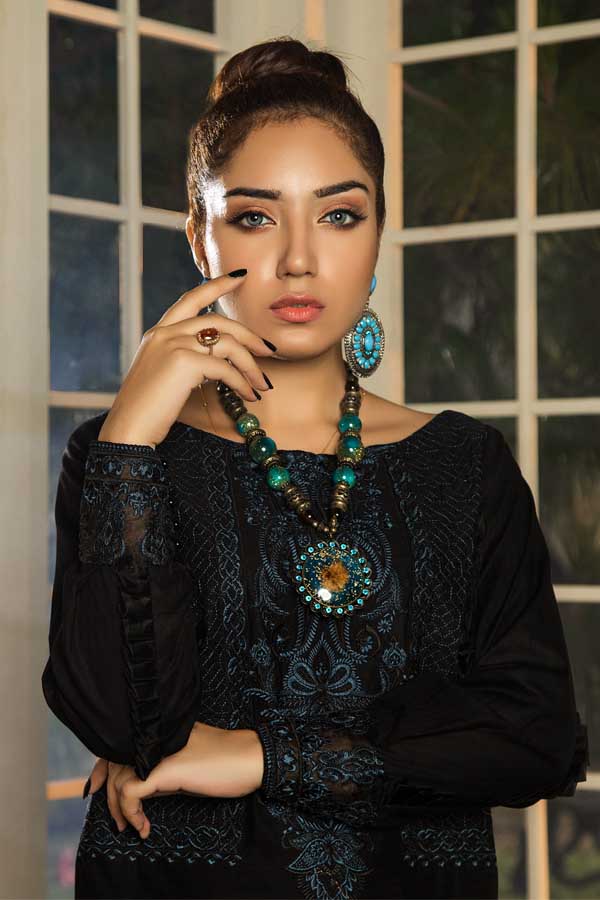 Adan's Libas - Blue Berry - Stitched Kurti