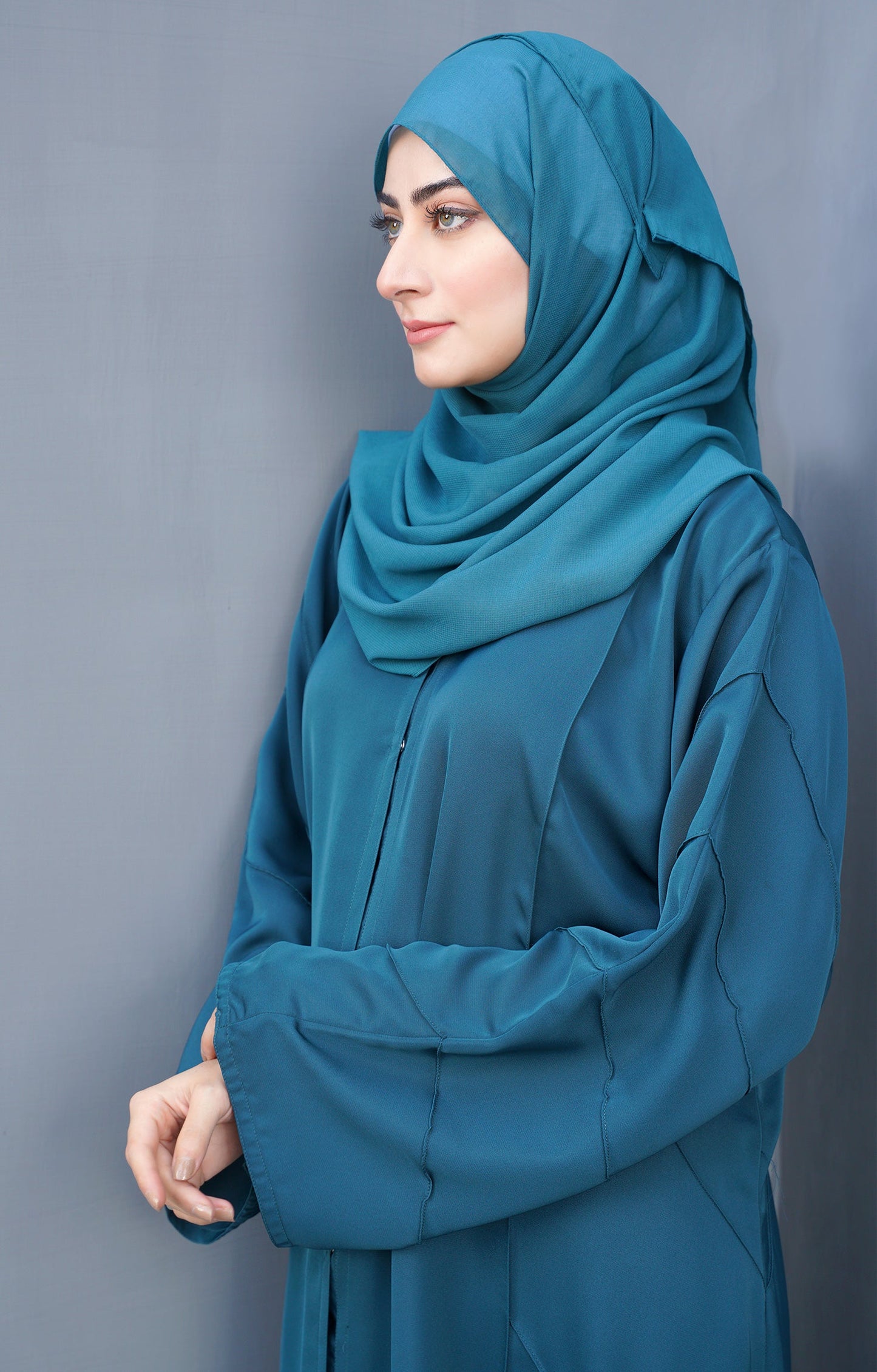 Hareer - Fazura jade Front open abaya