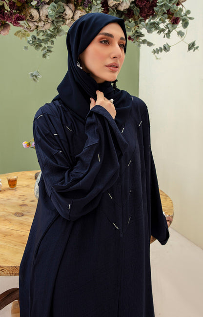 Hareer - ENORA BLUE FRONT OPEN ABAYA