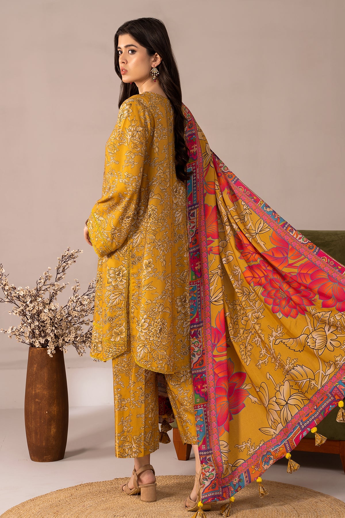 Charizma - 3-PC Printed Staple Shirt with Staple Dupatta and Trouser NYS4-02