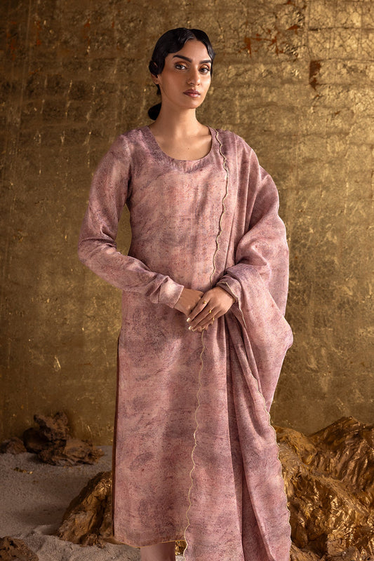 Kayseria - 2 Piece Neps Shimmer Shirt & Dupatta