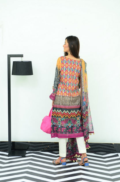 Ellena - 3-PC Unstitched Lawn