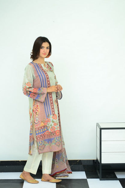 Ellena - 3-PC Unstitched Lawn