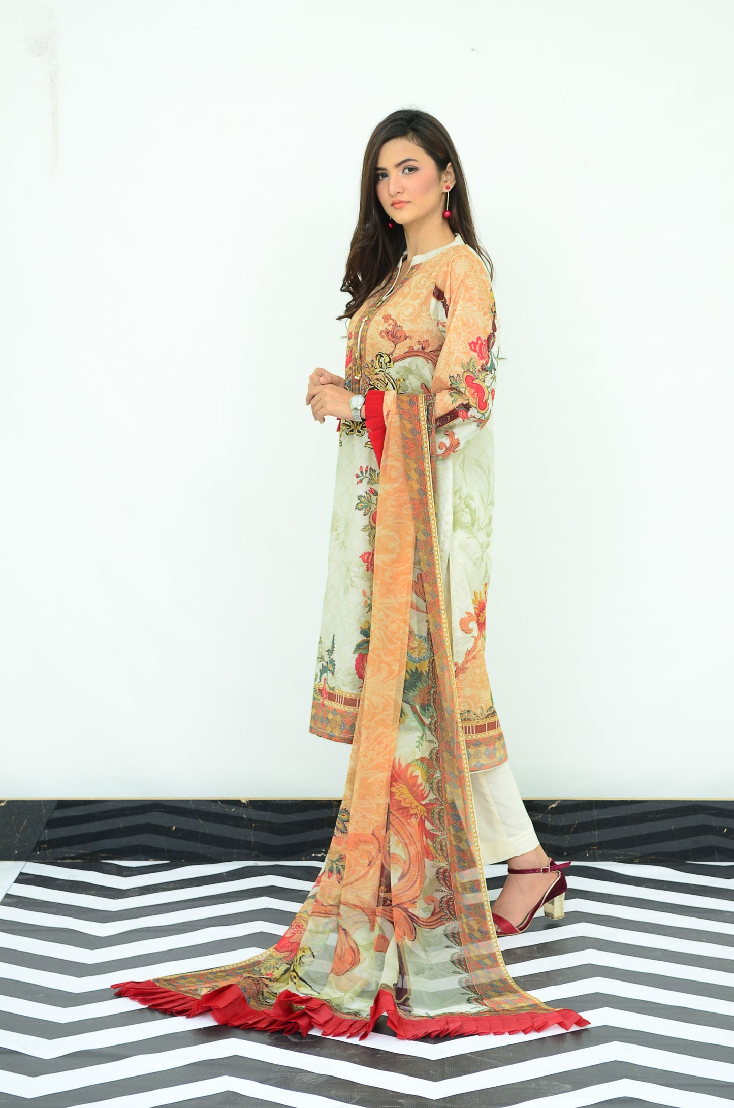 Ellena - 3-PC Unstitched Lawn