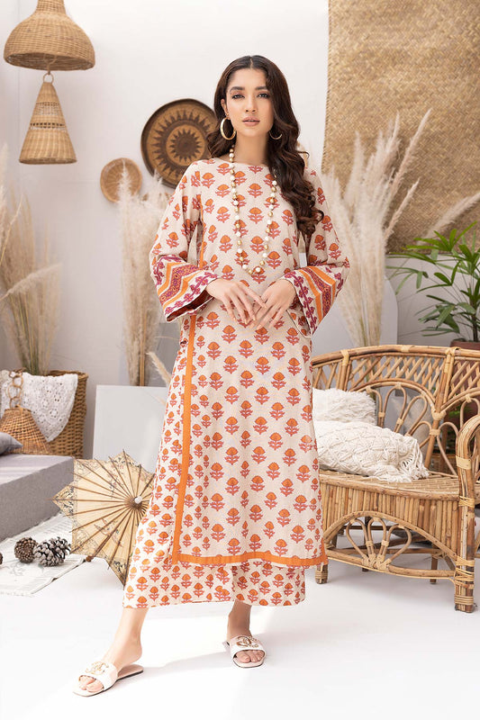 2-Pc Digital Printed Khadder Long Shirt With Qlot Trouser CPM22-108 A