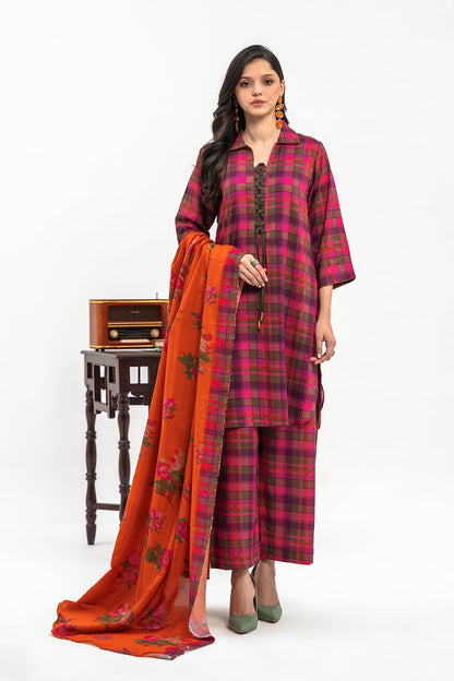 Charizma - 3-PC Printed Staple Shirt with Staple Dupatta Shawl and Trouser CPM-3-270