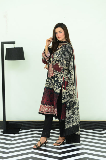 Ellena - 3-PC Unstitched Lawn