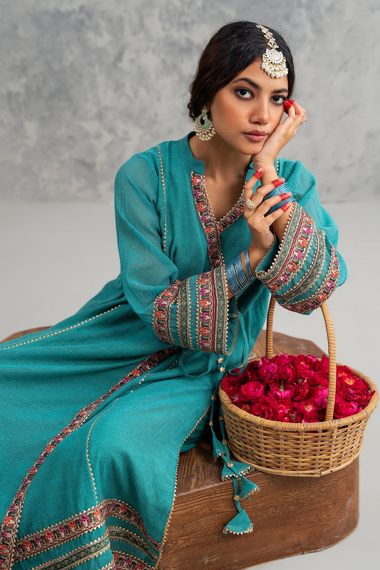 Charizma - 2-PC Embroidered Net Shirt with Trouser  CMA-3-285