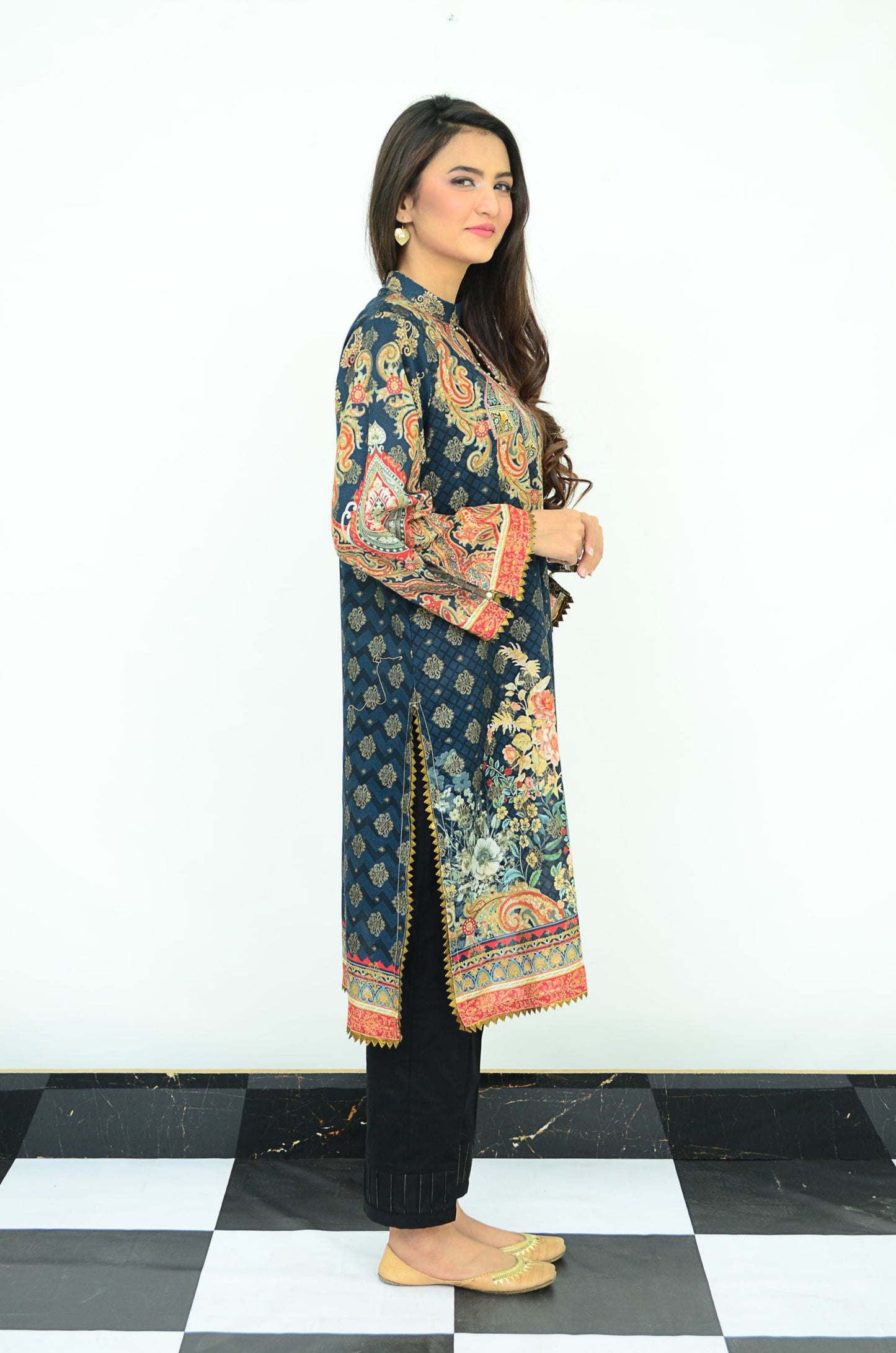 Ellena - 1-PC Kurti Unstitched Jacquard