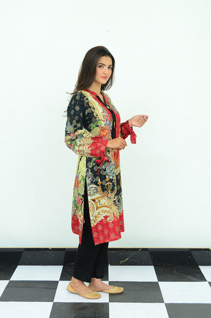 Ellena - 1-PC Kurti Unstitched Jacquard